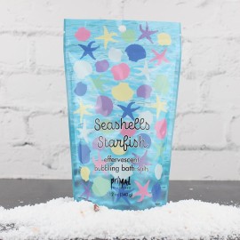 Primal Elements Detoxifying Sea Salt Soak, Bubbling Aromatherapy Salts, Seashells & Starfish, 12 oz Resealable Bag