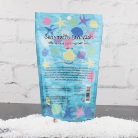 Primal Elements Detoxifying Sea Salt Soak, Bubbling Aromatherapy Salts, Seashells & Starfish, 12 oz Resealable Bag