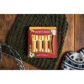 Burt\'s Bees Beeswax Bounty Classic Lip Balm Holiday Gift Set, 4 Lip Balms - Original Beeswax