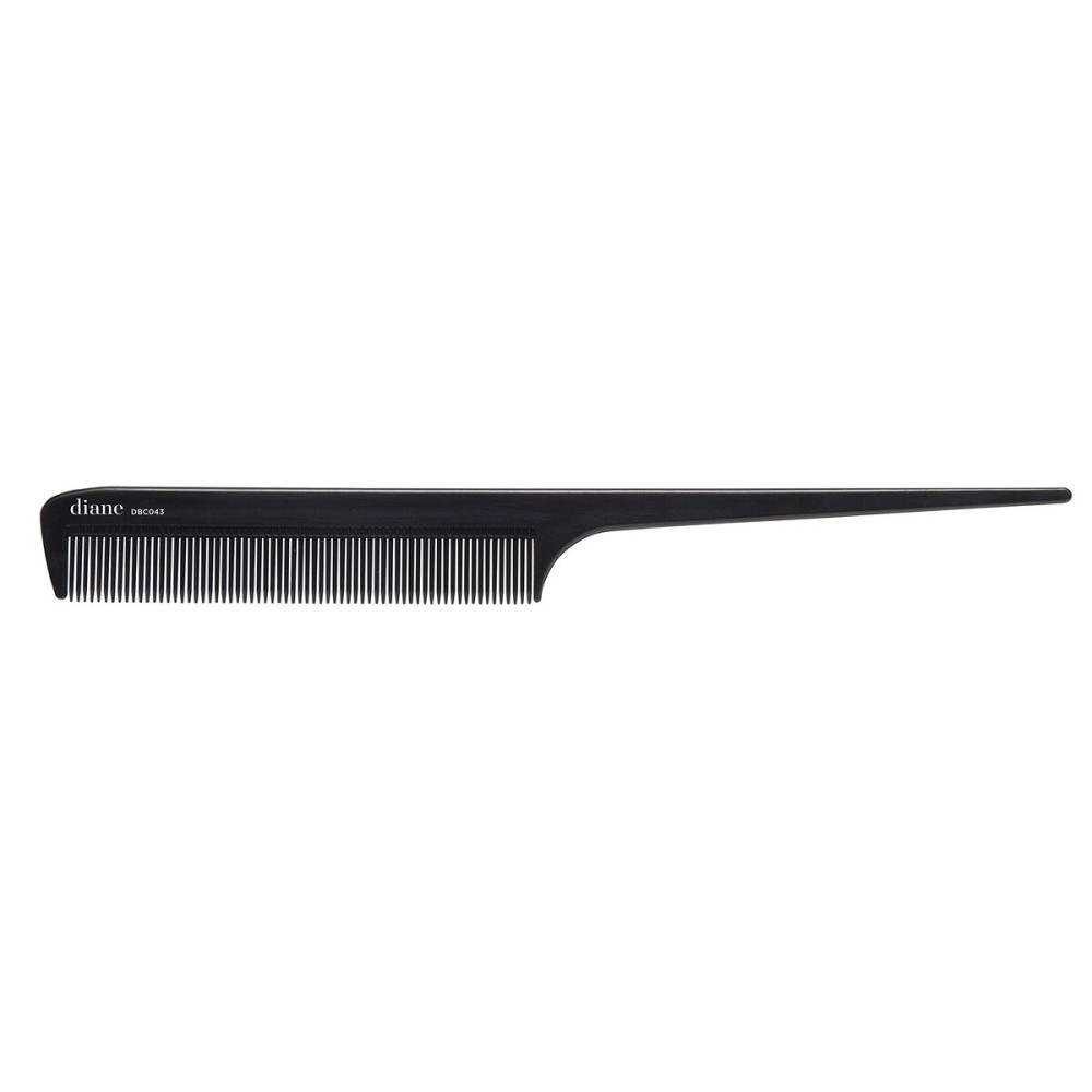 Diane Ionic Rat Tail Comb - Anti-Static Fine Tooth Comb and Hair-Cutting, Styling Tool for Women, Men, Hair Stylists, Barbers with Long Thin Handle, Black, 8 Inches, DBC043 Diane Ionic Rat Tail Comb - Anti-Static Fine Tooth Comb and Hair-Cutting, Styling Tool for Women, Men, Hair Stylists, Barbers with Long Thin Handle, Black, 8 Inches, DBC043