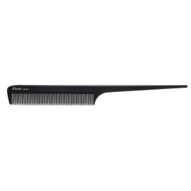 Diane Ionic Rat Tail Comb - Anti-Static Fine Tooth Comb and Hair-Cutting, Styling Tool for Women, Men, Hair Stylists, Barbers with Long Thin Handle, Black, 8 Inches, DBC043