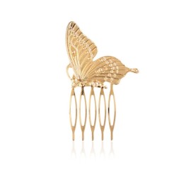 LOVEF 1Pair Delicate Retro Elegant Butterfly Hair Pin Clip Cuff Claw Side Comb, Siver/Gold LOVEF 1Pair Delicate Retro Elegant Butterfly Hair Pin Clip Cuff Claw Side Comb, Siver/Gold