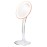 JERDON Lighted Tabletop Makeup Mirror - Makeup Mirror with 5X Magnification in Rose Gold Finish - 7.25-inch Round Vanity Mirror - Model JS725RL