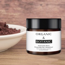 Organic & Botanic Amazonian Berry Protecting Day Moisturiser, 50ml. Premium Vegan Skincare For All Skin Types. Made In The UK.