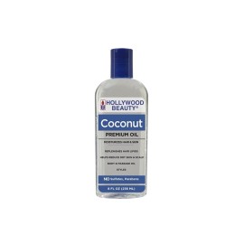 Hollywood Beauty Coconut Hair Oil, 8oz Bottle, Moisturizes Hair & Skin, Replenishes Important Hair Lipids, Body & Massage Oil, Helps Releve Scalp Dryness, Reduces Dandruff Hollywood Beauty Coconut Hair Oil, 8oz Bottle, Moisturizes Hair & Skin, Replenishes Important Hair Lipids, Body & Massage Oil, Helps Releve Scalp Dryness, Reduces Dandruff