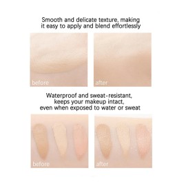 Mallofusa Single Color Face Makeup Concealer Foundation Palette Creamy Moisturizing Concealing 0.49oz (Natural)