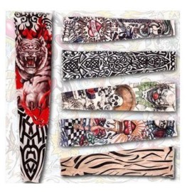 Ewanda store 20pcs Set Fake Temporary Tattoo Sleeves Body Art Arm Stockings Accessories - Designs Tribal,Dragon,Skull,and Etc.