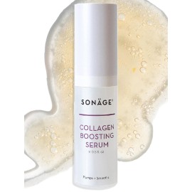 Sonage Collagen Boosting Serum: Vegan Anti-Aging Face Serum | Plumps, Smooths, Minimizes Pores, Wrinkles (15 ml)