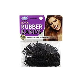 DREAM WORLD Rubber Bands, Black, 300 Pieces, 9.6 Oz