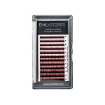 EMILYSTORES Lash Eyebrow Extensions Color Light Brown Thickness 0.10 mm Length 5/6/7/8MM Mixed Sizes 1 Tray