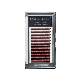 EMILYSTORES Lash Eyebrow Extensions Color Light Brown Thickness 0.10 mm Length 5/6/7/8MM Mixed Sizes 1 Tray
