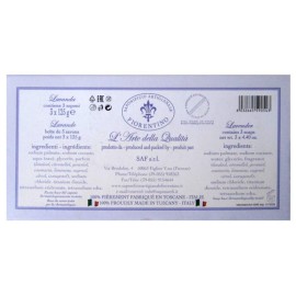 Saponificio Artigianale Fiorentino Soap Lavanda (Lavender) Bath Soap, 3 x 4.40 oz