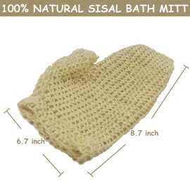 TTYBG Classic Natural Sisal Bath Spa Shower Scrubber Sponge Fiber Glove Mitt Soften Smooth Renew Skin Anti-Aging Eco-Friendly Pack of 1 TTYBG Classic Natural Sisal Bath Spa Shower Scrubber Sponge Fiber Glove Mitt Soften Smooth Renew Skin Anti-Aging Eco-Friendly Pack of 1