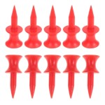 MUXSAM Golf Tees Unbreakable Step Down Plastic Castle Tees, 100-Pack Colored Bulk, Tee Size-1 1/4/31mm, Long Short Color Pack for Practice Men Women Kids