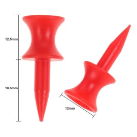 MUXSAM Golf Tees Unbreakable Step Down Plastic Castle Tees, 100-Pack Colored Bulk, Tee Size-1 1/4/31mm, Long Short Color Pack for Practice Men Women Kids