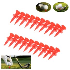 MUXSAM Golf Tees Unbreakable Step Down Plastic Castle Tees, 100-Pack Colored Bulk, Tee Size-1 1/4/31mm, Long Short Color Pack for Practice Men Women Kids