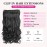 REECHO 18 1-Pack 3/4 Full Head Curly Wavy Clips in on Synthetic Hair Extensions HE008 Hairpieces for Women 5 Clips 4.0 Oz per Piece - Natural Black