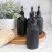 Cornucopia Brands Black Coated 8-Ounce Glass Pump Bottles (4-Pack), Great for Lotions, Liquid Soap, Aromatherapy and More