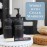 Cornucopia Brands Black Coated 8-Ounce Glass Pump Bottles (4-Pack), Great for Lotions, Liquid Soap, Aromatherapy and More