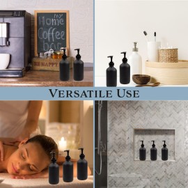 Cornucopia Brands Black Coated 8-Ounce Glass Pump Bottles (4-Pack), Great for Lotions, Liquid Soap, Aromatherapy and More Cornucopia Brands Black Coated 8-Ounce Glass Pump Bottles (4-Pack), Great for Lotions, Liquid Soap, Aromatherapy and More