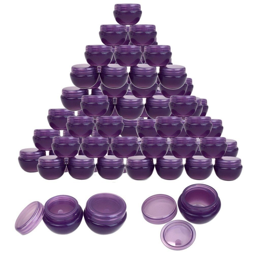 Beauticom 48 Pieces 10G/10ML Purple Frosted Container Jars with Inner Liner for Homemade Moisturizers, Lotions, Skin Care Products - BPA Free Beauticom 48 Pieces 10G/10ML Purple Frosted Container Jars with Inner Liner for Homemade Moisturizers, Lotions, Skin Care Products - BPA Free