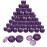 Beauticom 48 Pieces 10G/10ML Purple Frosted Container Jars with Inner Liner for Homemade Moisturizers, Lotions, Skin Care Products - BPA Free
