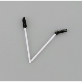 Yueton Pack of 100 Disposable Eyelash Brushes Wands Mascara Applicator (White+Black)
