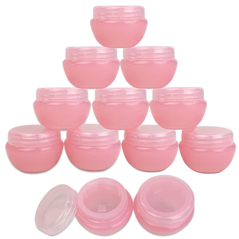 Beauticom 10G/10ML Frosted Container Jars with Inner Liner for Scrubs, Oils, Salves, Creams, Lotions, Makeup Cosmetics, Nail Accessories, Beauty Aids - BPA Free (12 Pieces, Pink) Beauticom 10G/10ML Frosted Container Jars with Inner Liner for Scrubs, Oils, Salves, Creams, Lotions, Makeup Cosmetics, Nail Accessories, Beauty Aids - BPA Free (12 Pieces, Pink)