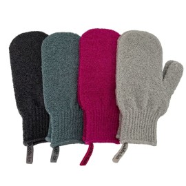 Buddha Bath Scrub Gloves - 4 pairs Exfoliating Shower Mitts - Face and Body - For Men and Women (MIX)