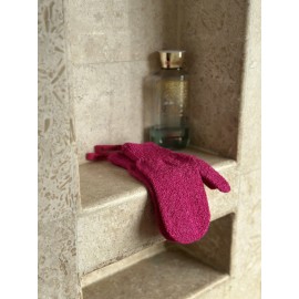 Buddha Bath Scrub Gloves - 4 pairs Exfoliating Shower Mitts - Face and Body - For Men and Women (MIX)