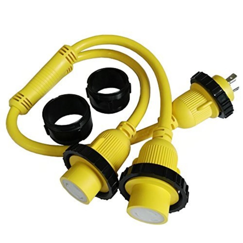 Parkworld 692040 Splitter, Marine 30 AMP Shore Power L5-30P Male Plug to (2) L5-30R Female Connector