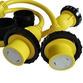 Parkworld 692040 Splitter, Marine 30 AMP Shore Power L5-30P Male Plug to (2) L5-30R Female Connector