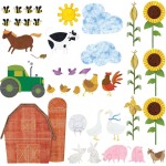 My Wonderful Walls Farm Wall Decals 38 Peel & Stick Farm Theme Stickers for Baby Nurseries and Kids Rooms