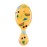 NEW Cala Wet-N-Dry Kids & Travel Detangling Hair Brush (Yellow)
