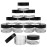 Beauticom 12 Piece 20g/20ml USA Acrylic Round Clear Jars with Lids for Lip Balms, Creams, Make Up, Cosmetics, Samples, Ointments and other Beauty Products (Black Lid (Flat Top))
