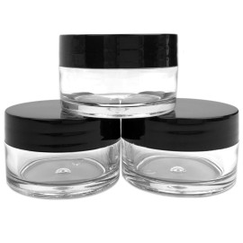Beauticom 12 Piece 20g/20ml USA Acrylic Round Clear Jars with Lids for Lip Balms, Creams, Make Up, Cosmetics, Samples, Ointments and other Beauty Products (Black Lid (Flat Top)) Beauticom 12 Piece 20g/20ml USA Acrylic Round Clear Jars with Lids for Lip Balms, Creams, Make Up, Cosmetics, Samples, Ointments and other Beauty Products (Black Lid (Flat Top))