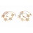 yueton 2pcs Fashion Ladies Athena Olive Branch Tassel Leaf Chain Alligator Clips Barrettes Bobby Pin Hair Clips Bride Headwear Edge Clip Clamps Headbands