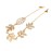 yueton 2pcs Fashion Ladies Athena Olive Branch Tassel Leaf Chain Alligator Clips Barrettes Bobby Pin Hair Clips Bride Headwear Edge Clip Clamps Headbands