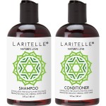 Laritelle Organic Travel Size Shampoo 2 oz + Travel Size Conditioner 2 oz | Organic Quinoa + Keratin + Follicle Stimulating Rosemary, Ginger & Grapefruit | NO GMO. Vegan