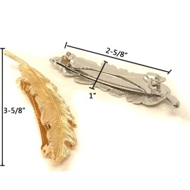 yueton 6pcs Mix Style Leaves Barrettes Bobby Pin Hair Clips Bride Headwear Edge Clip Clamps