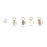 yueton 30pcs Gold Ring Shell Hands Leaves Star Pendant Rings Set Hair Clip Headband Hair Accessories