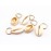 yueton 30pcs Gold Ring Shell Hands Leaves Star Pendant Rings Set Hair Clip Headband Hair Accessories