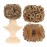 SWACC Short Messy Curly Dish Hair Bun Extension Easy Stretch hair Combs Clip in Ponytail Extension Scrunchie Chignon Tray Ponytail Hairpieces (Light Brown/Beige Mixed-12T24)