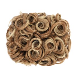 SWACC Short Messy Curly Dish Hair Bun Extension Easy Stretch hair Combs Clip in Ponytail Extension Scrunchie Chignon Tray Ponytail Hairpieces (Light Brown/Beige Mixed-12T24) SWACC Short Messy Curly Dish Hair Bun Extension Easy Stretch hair Combs Clip in Ponytail Extension Scrunchie Chignon Tray Ponytail Hairpieces (Light Brown/Beige Mixed-12T24)