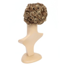 SWACC Short Messy Curly Dish Hair Bun Extension Easy Stretch hair Combs Clip in Ponytail Extension Scrunchie Chignon Tray Ponytail Hairpieces (Light Brown/Beige Mixed-12T24) SWACC Short Messy Curly Dish Hair Bun Extension Easy Stretch hair Combs Clip in Ponytail Extension Scrunchie Chignon Tray Ponytail Hairpieces (Light Brown/Beige Mixed-12T24)