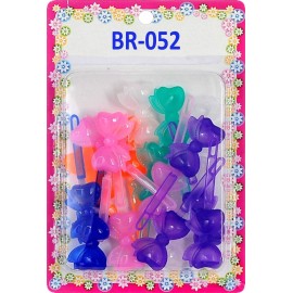 Tara Girls Self Hinge Bow Hair Barrettes - 18 Pcs. by Tara