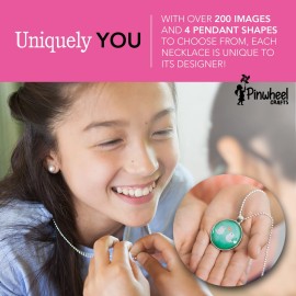 Pinwheel Crafts Pendant Jewelry Making Kit for Girls 8-12+ Years, Necklace and Bracelet Making Kit for Kids - Single Craft to Create Multiple Necklace & Bracelet for Teens with 200 Designs