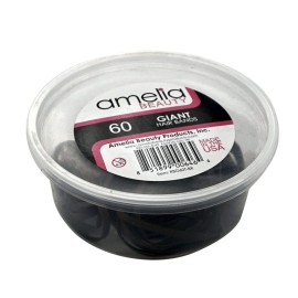 60 Count Giant Rubber Band Ponytail Holders (Brown)