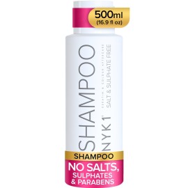 SALT SULFATE FREE SHAMPOO for Color Treated Hair (17 Fl Oz / 500ml) Best Aftercare for Extensions (Unisex) Keratin Kit Treatment Straightening Fix Damaged After Care Paraben Free