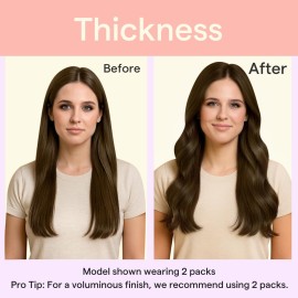 Full Shine Clip in Hair Extensions Real Human Hair Brown Remy Hair Extensions Clip ins Brown Human Hair Extensions Natural Brazilian Straight Hair Extensions 20 inch 7Pcs 120g